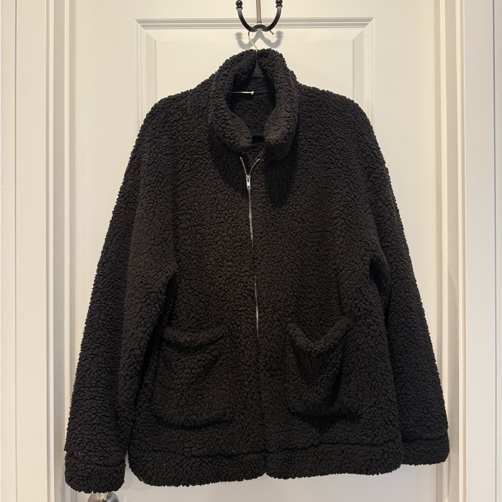 Cozy Black Teddy Jacket